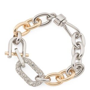 All Saints Silver and Gold Chain Bracelet